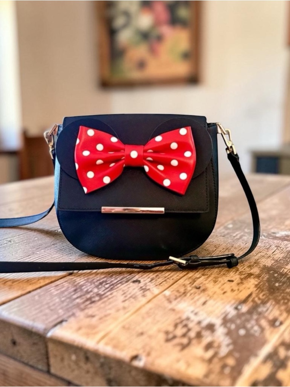 🎀 Kate Spade x Disney Minnie Mouse Bow Crossbody Bag 🎀